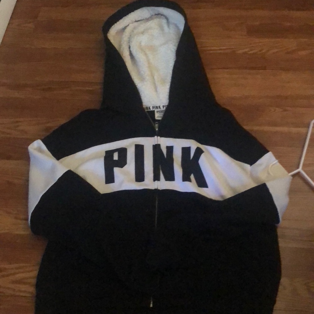Black n white vs pink jackets sherpa hood lining